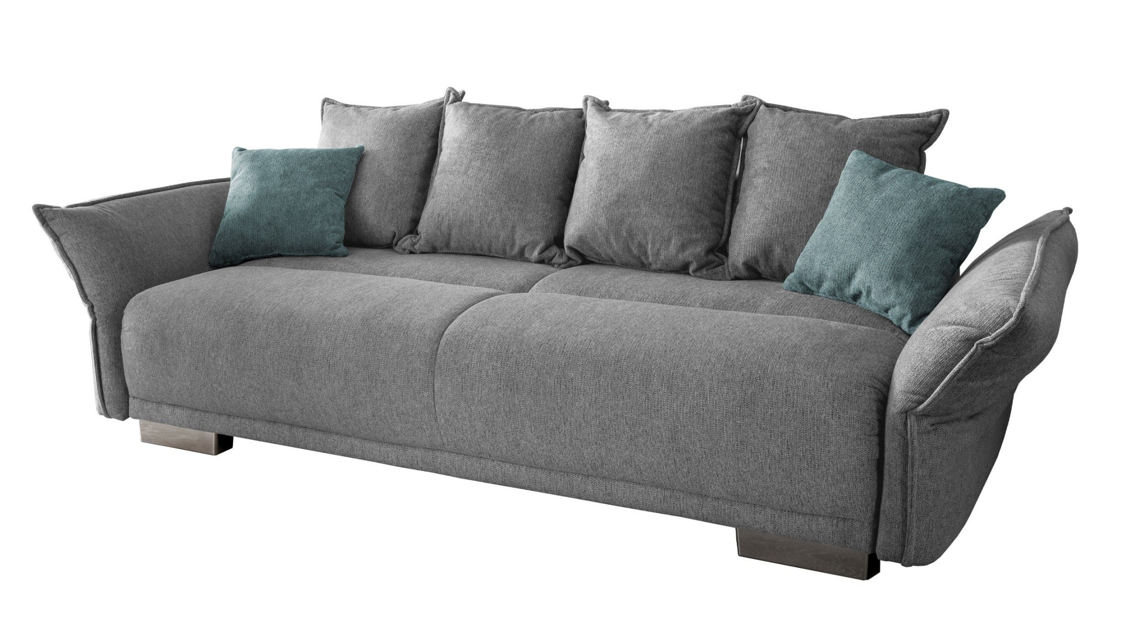 Big Sofa mit Schlaffunktion grau  cm - PERA
